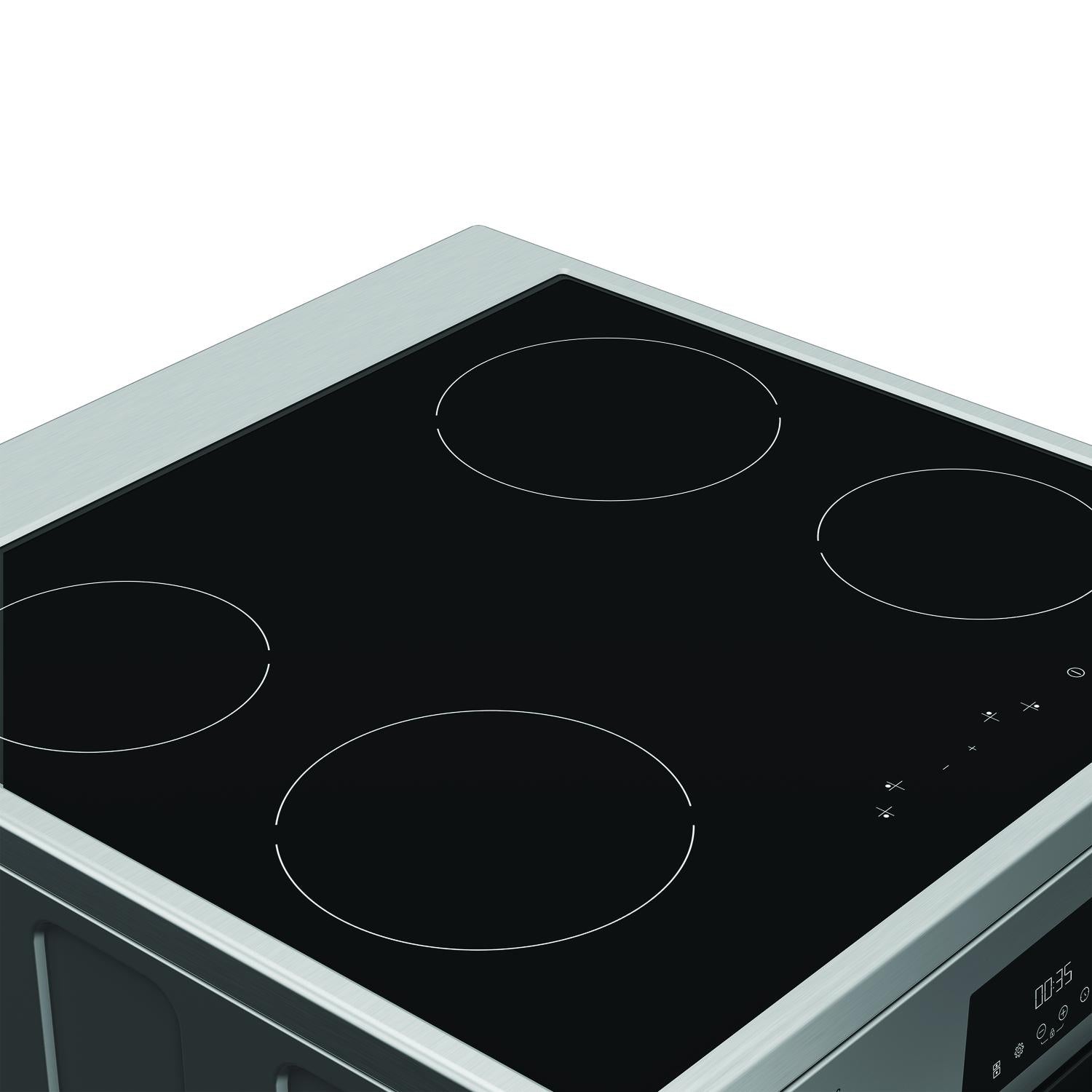 Hotpoint HDME6VDC2AX 60cm Double Oven Electric Cooker with Ceramic Hob - Stainless Steel