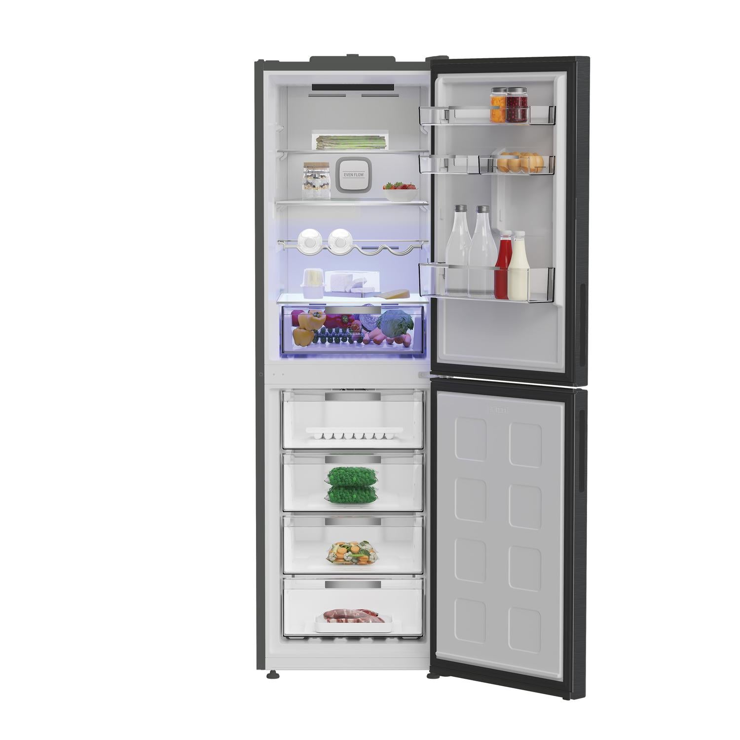 Hotpoint Freestanding Dual No Frost 66.1cm 60/40 Fridge Freezer - Inox