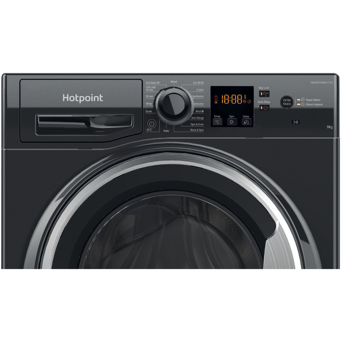 Hotpoint NSWF946BSUK 9kg 1400 Spin  Washing Machine - Black