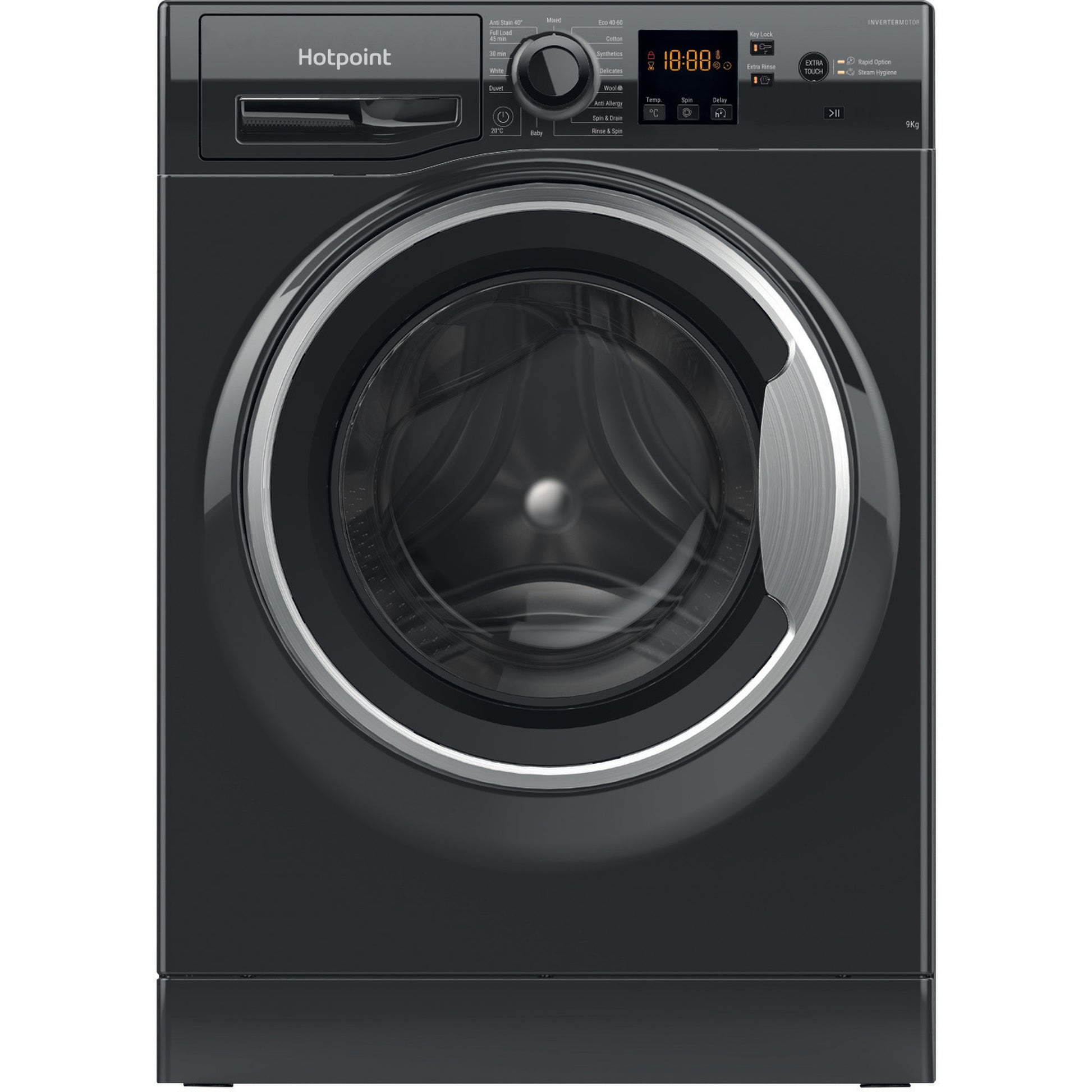 Hotpoint NSWF946BSUK 9kg 1400 Spin  Washing Machine - Black