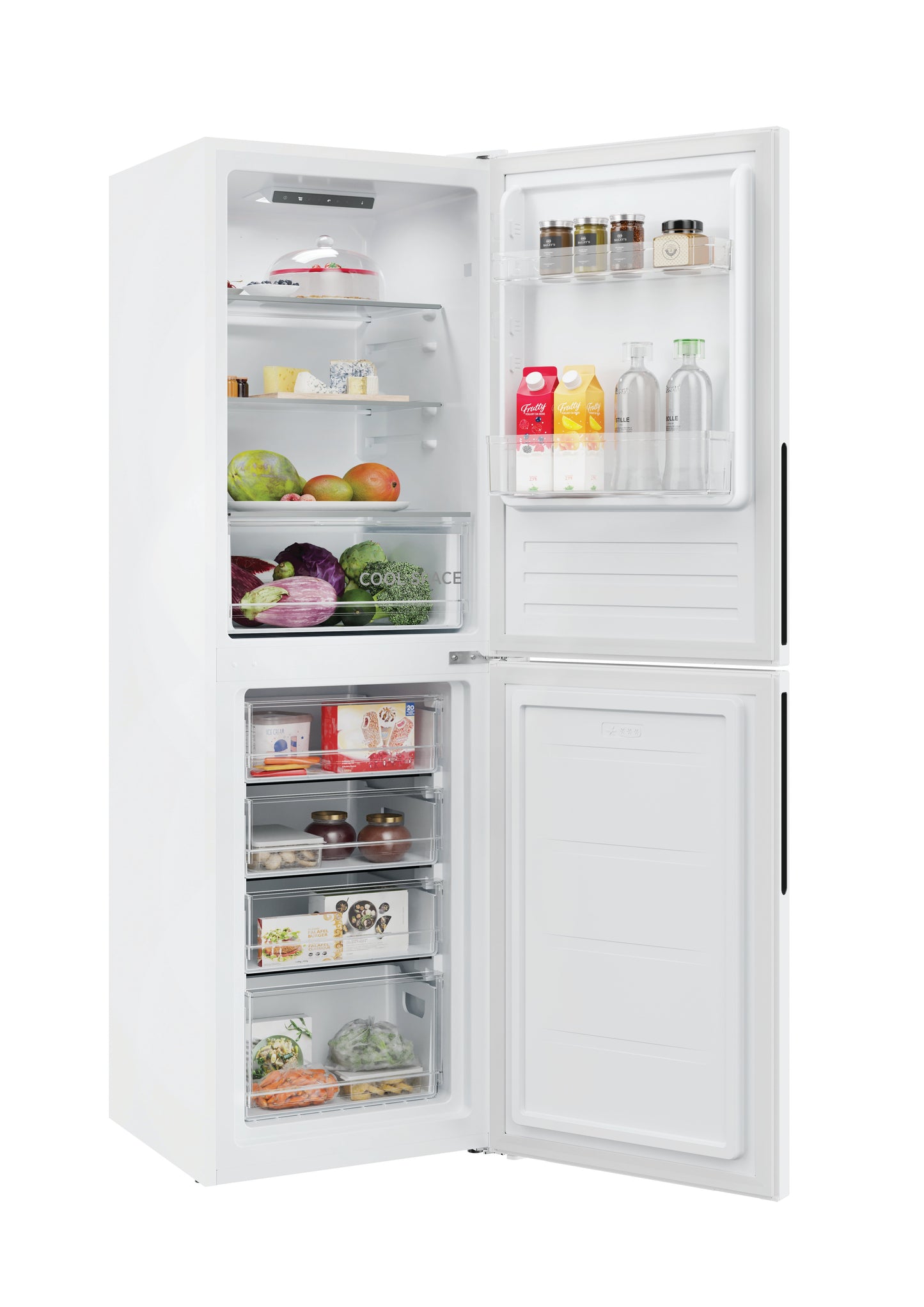 Hoover HVT3CLECKIHW 54.5cm 50/50 Low Frost Fridge Freezer - White