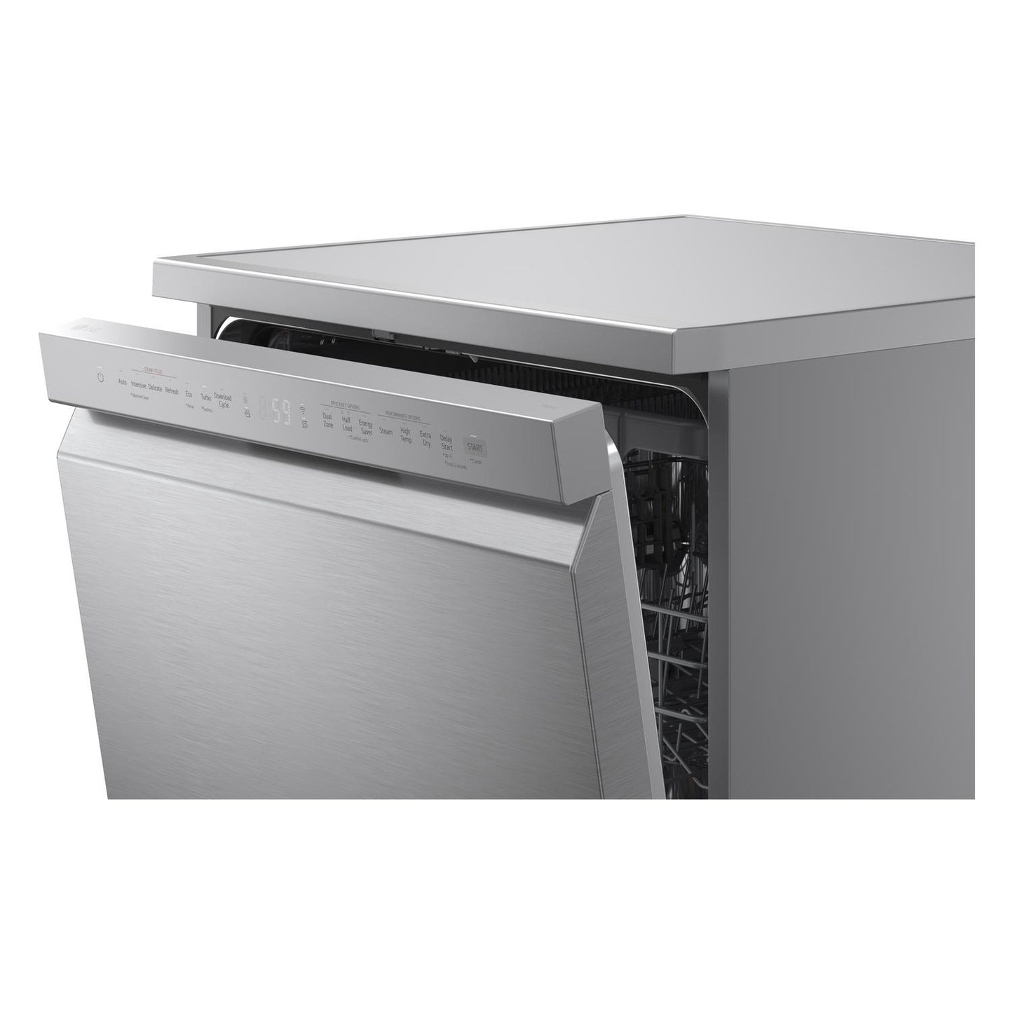 LG TrueSteam™ QuadWash™ DF27FVS WiFi Connected Full Size Dishwasher - Silver - 14 Place Settings