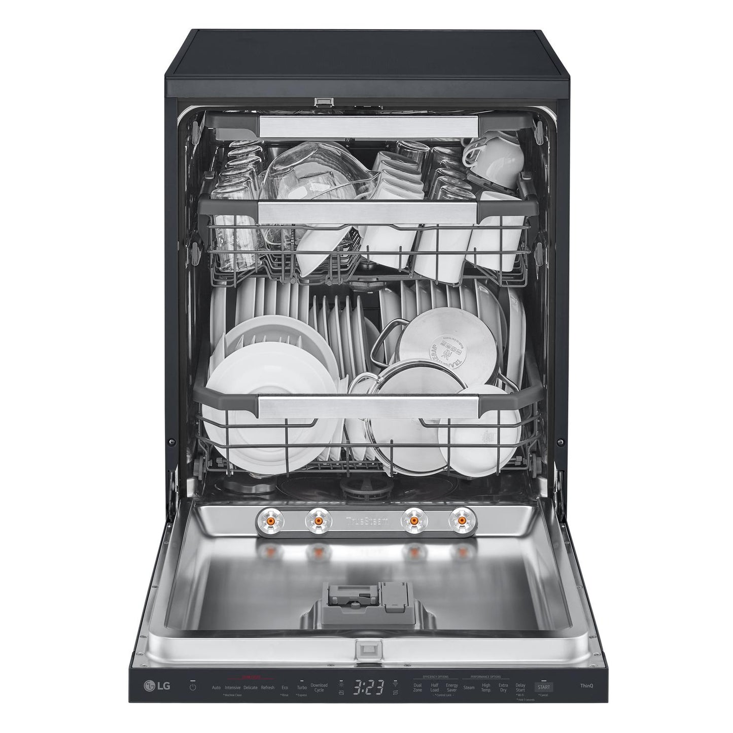 LG TrueSteam™ QuadWash™ DF587HMS WiFi Connected Full Size Dishwasher - Matte Black - 14 Place Settings