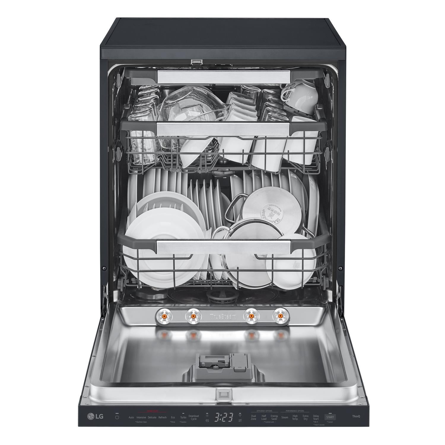LG TrueSteam™ QuadWash™ DF587HMS WiFi Connected Full Size Dishwasher - Matte Black - 14 Place Settings