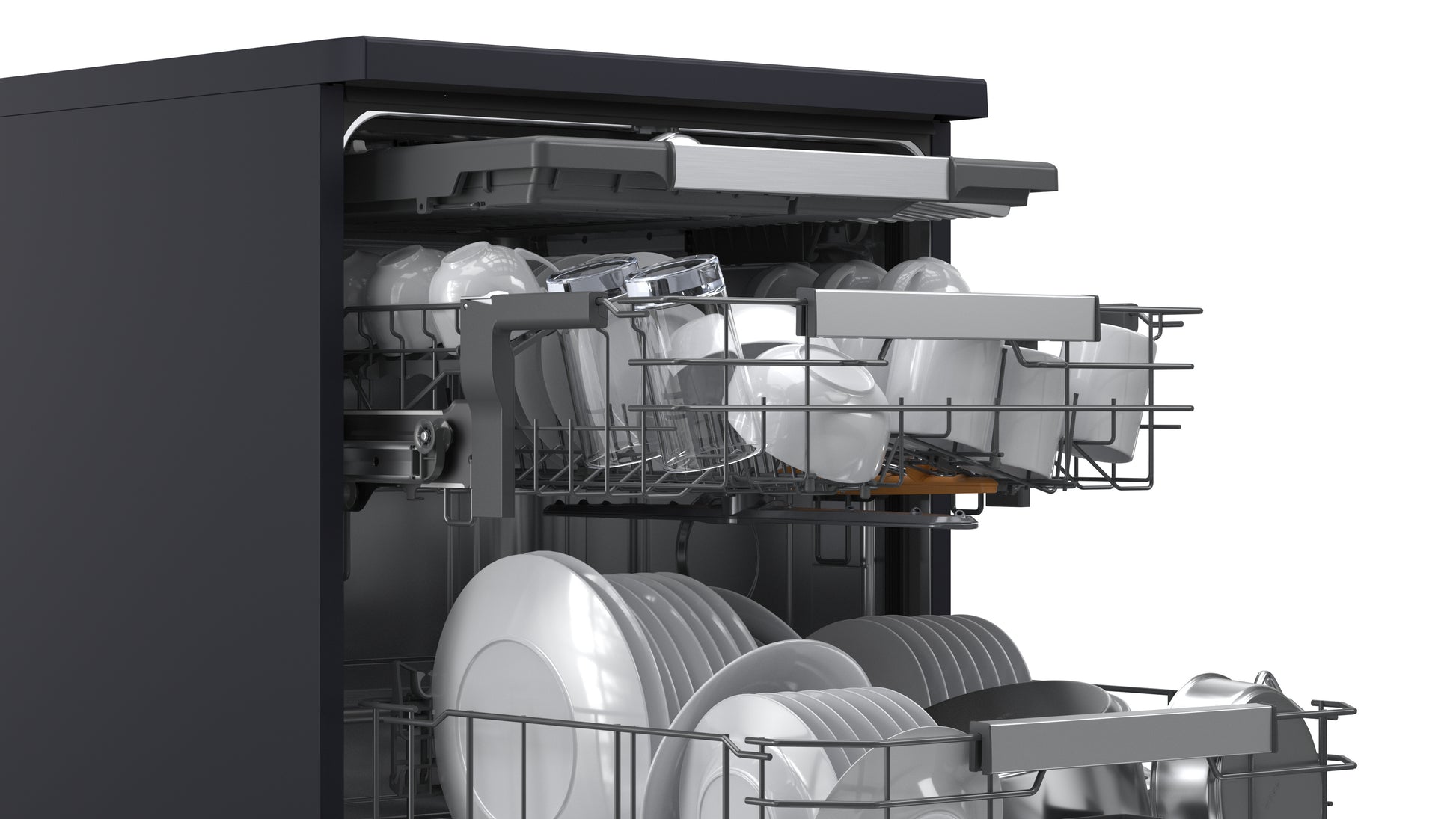 LG Series 8 TrueSteam QuadWash Pro DFGH836P 15 PS WiFi Connected Freestanding Full Size Dishwasher - Matte Black