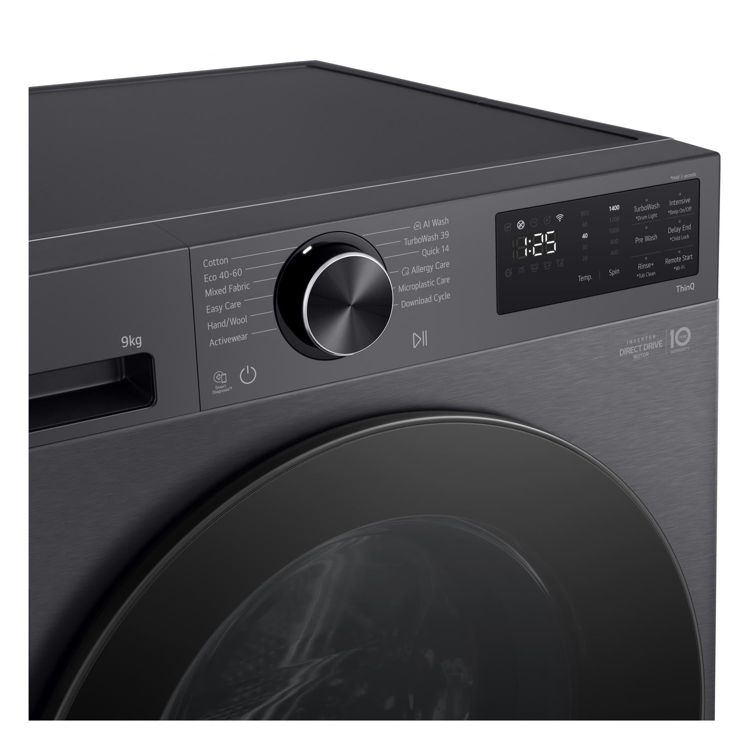 LG F2X50S9TBB 9kg 1200 Spin Washing Machine - Black