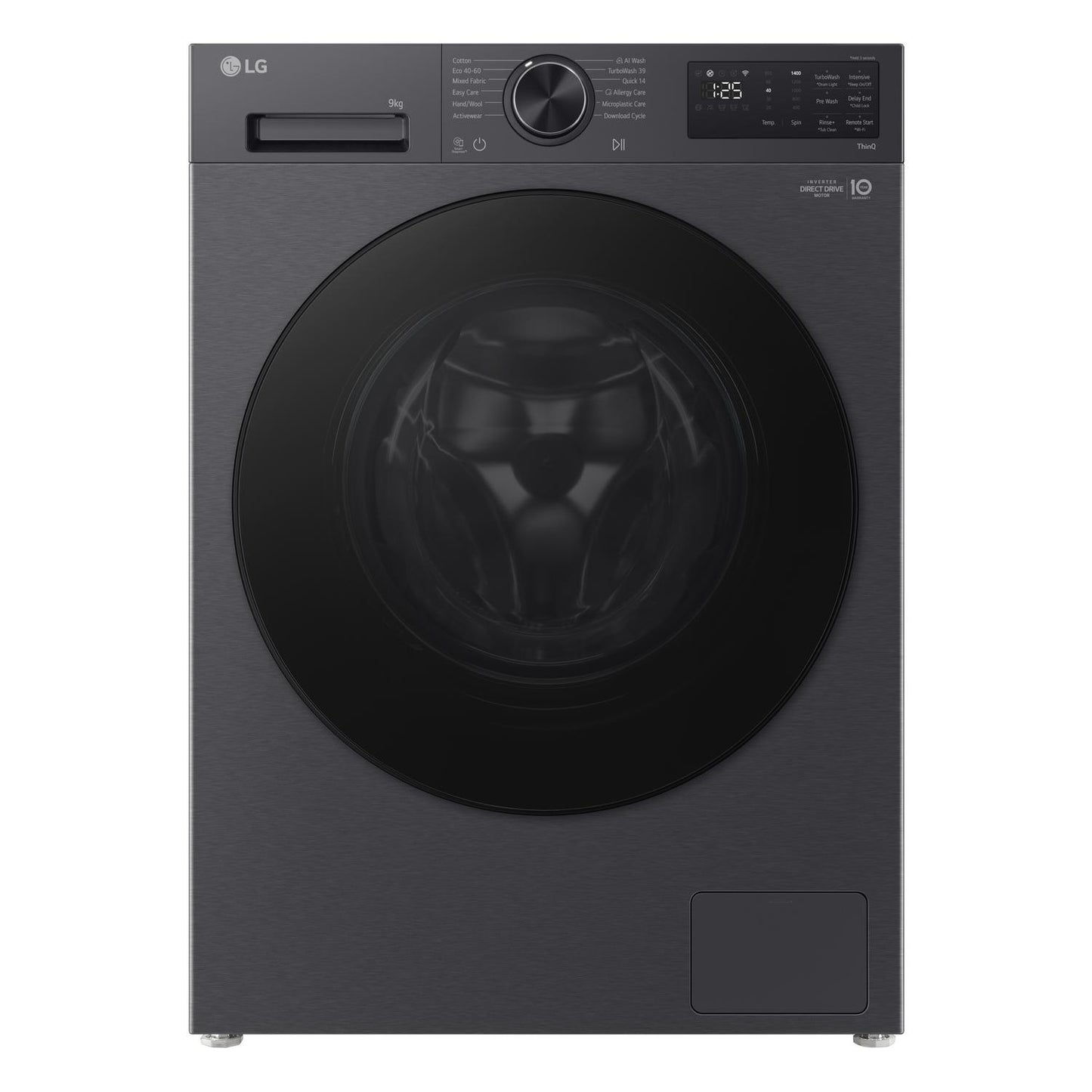 LG F2X50S9TBB 9kg 1200 Spin Washing Machine - Black