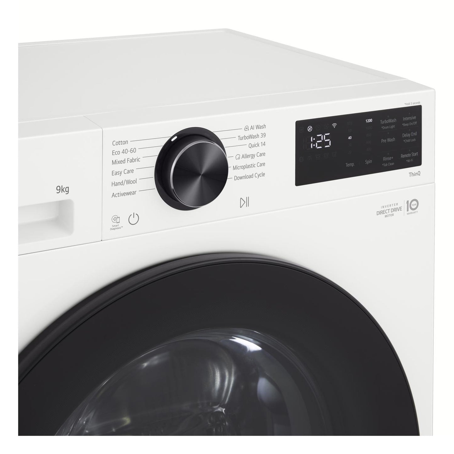 LG F2X50S9TWB 9kg 1200 Spin Washing Machine - White