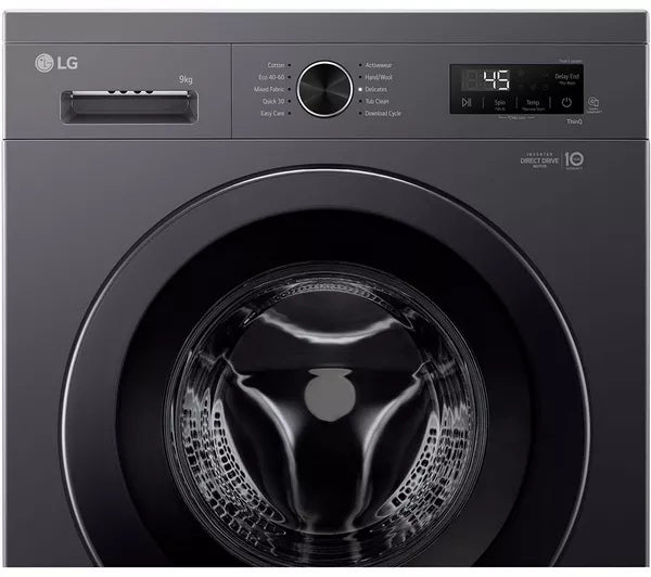 LG F4X1009NMK 9kg 1400 Spin Washing Machine - Slate Grey