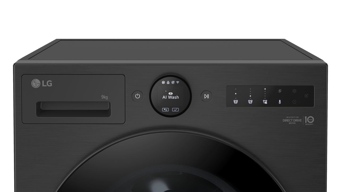 LG F4X7009TBB 9kg 1400 Spin Washing Machine - Black