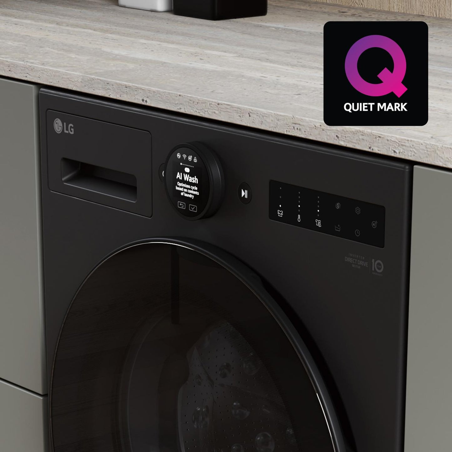 LG F4X7011TBB 11kg 1400 Spin Washing Machine - Black