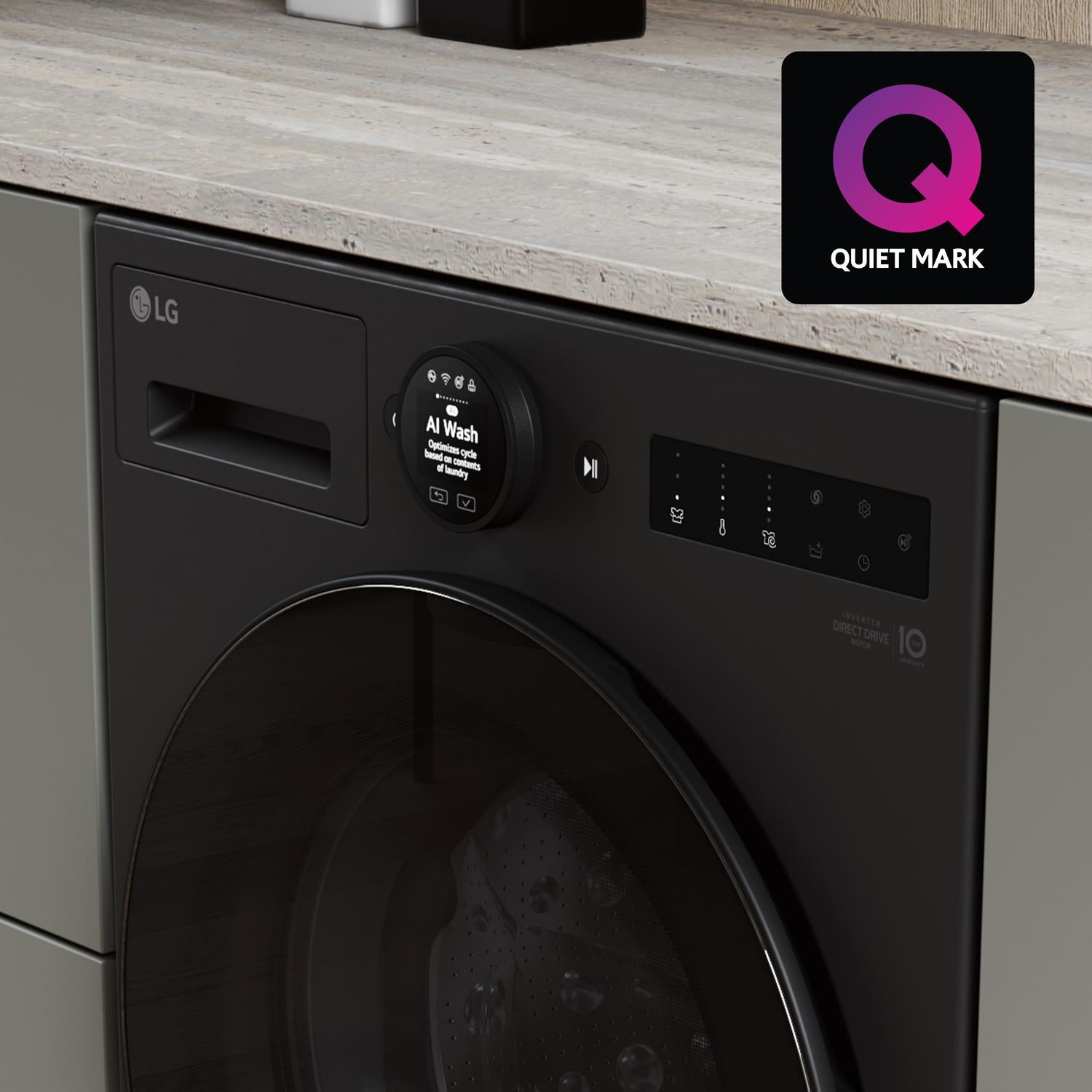 LG F4X7011TBB 11kg 1400 Spin Washing Machine - Black