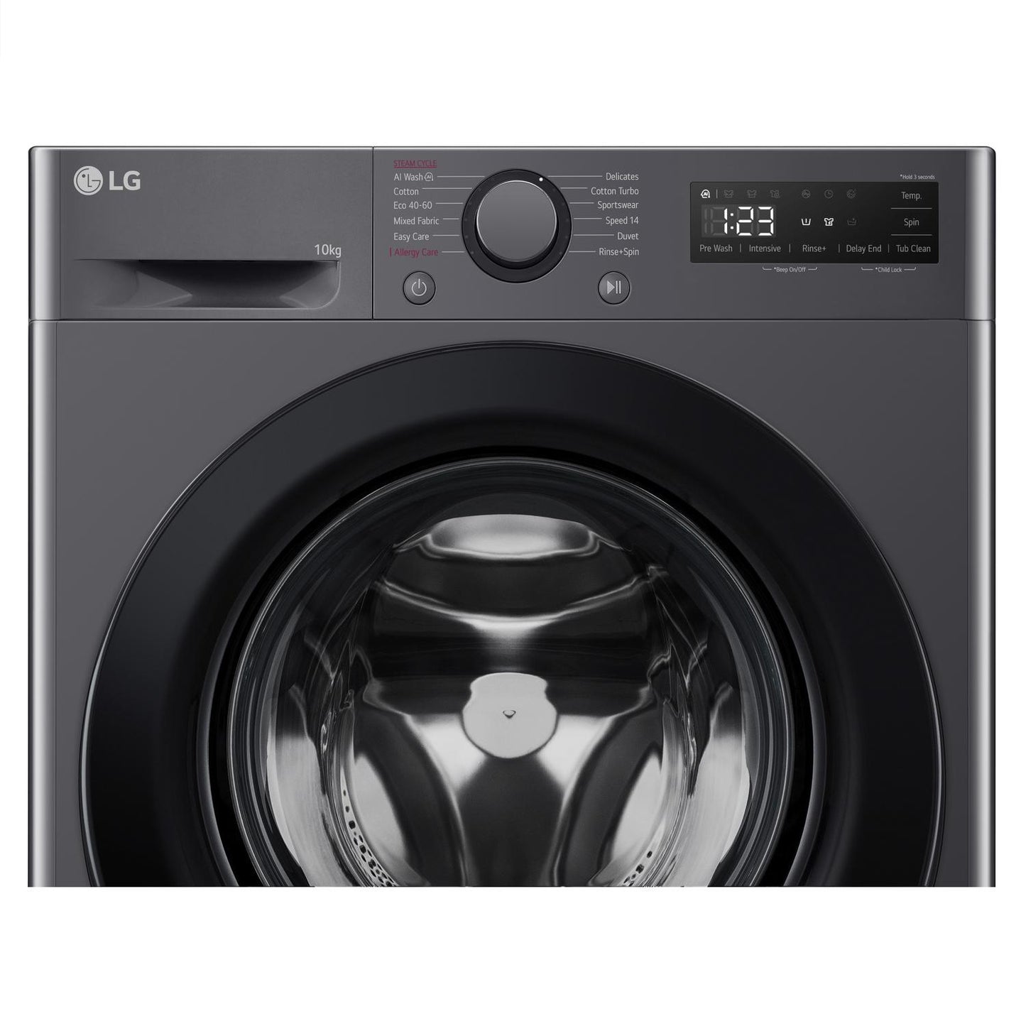 LG F4Y510GBLN1 10kg 1400 Spin  Washing Machine - Slate Grey