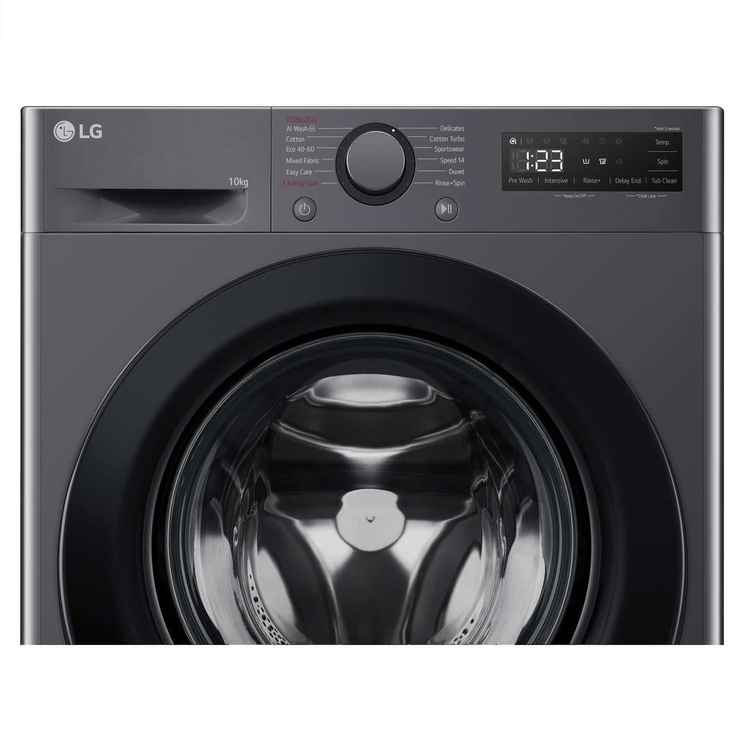 LG F4Y510GBLN1 10kg 1400 Spin  Washing Machine - Slate Grey