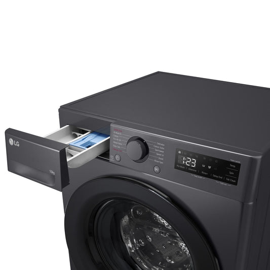 LG F4Y510GBLN1 10kg 1400 Spin  Washing Machine - Slate Grey