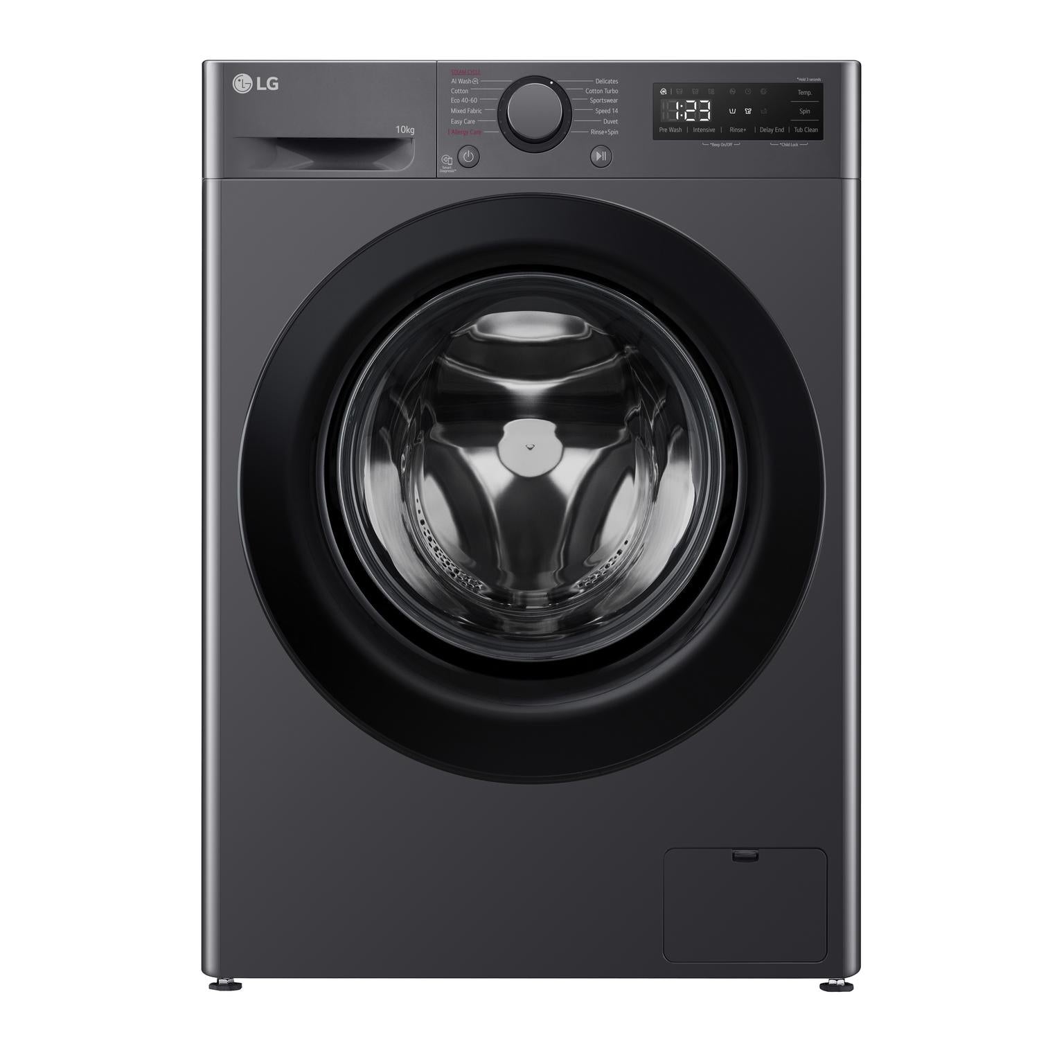 LG F4Y510GBLN1 10kg 1400 Spin  Washing Machine - Slate Grey