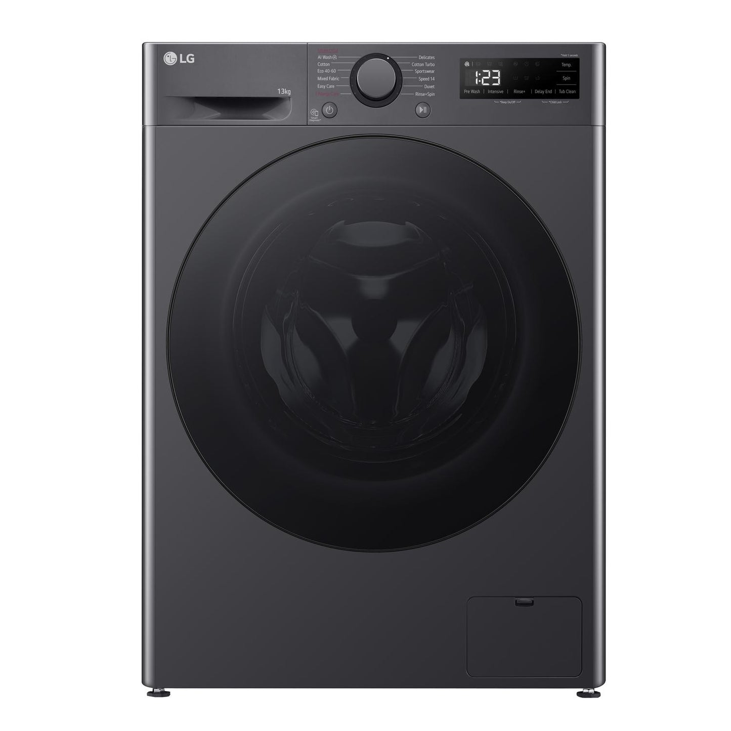 LG F4Y513GBLN1 13kg 1400 Spin Washing Machine - Slate Grey