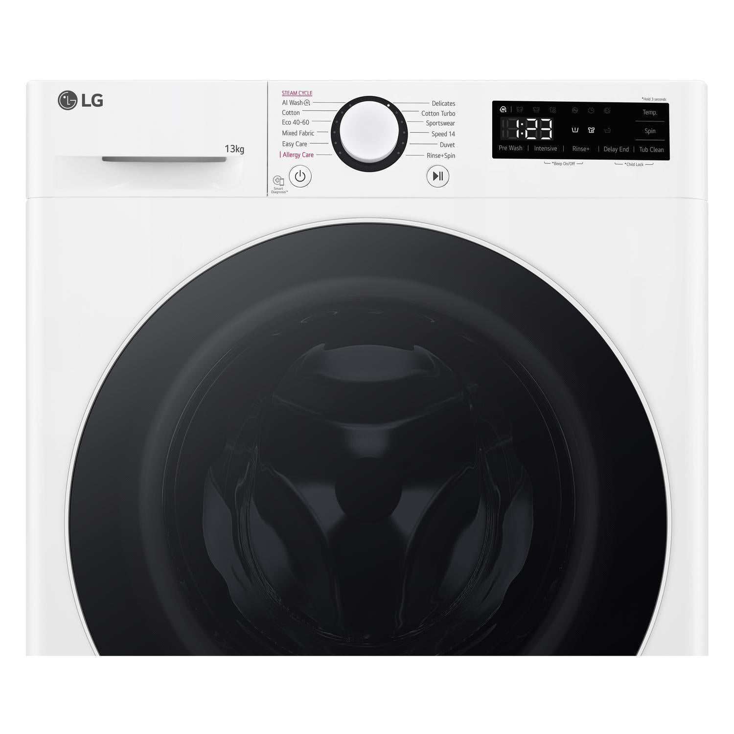 LG F4Y513WWLN1 13kg 1400 Spin Washing Machine - White