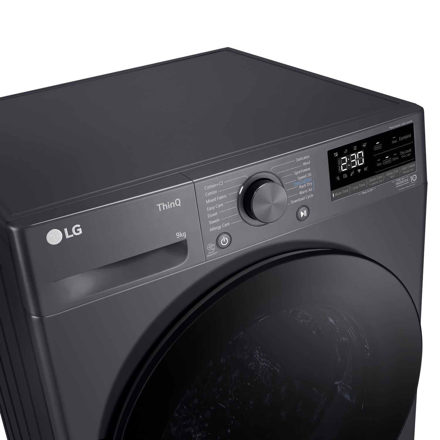 LG Series 4 ThinQ FDV709GN  9 kg Heat Pump Tumble Dryer - Slate Grey