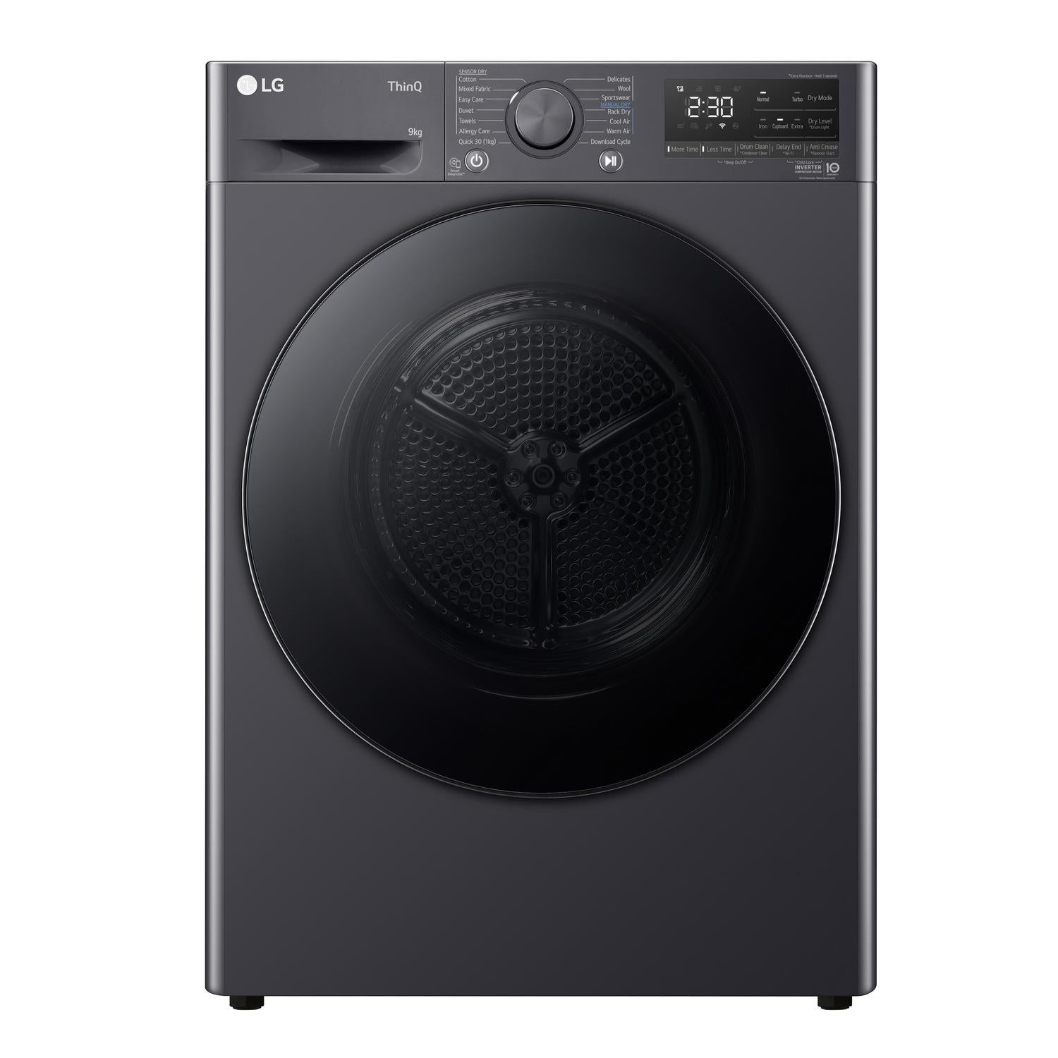 LG Series 4 ThinQ FDV709GN  9 kg Heat Pump Tumble Dryer - Slate Grey