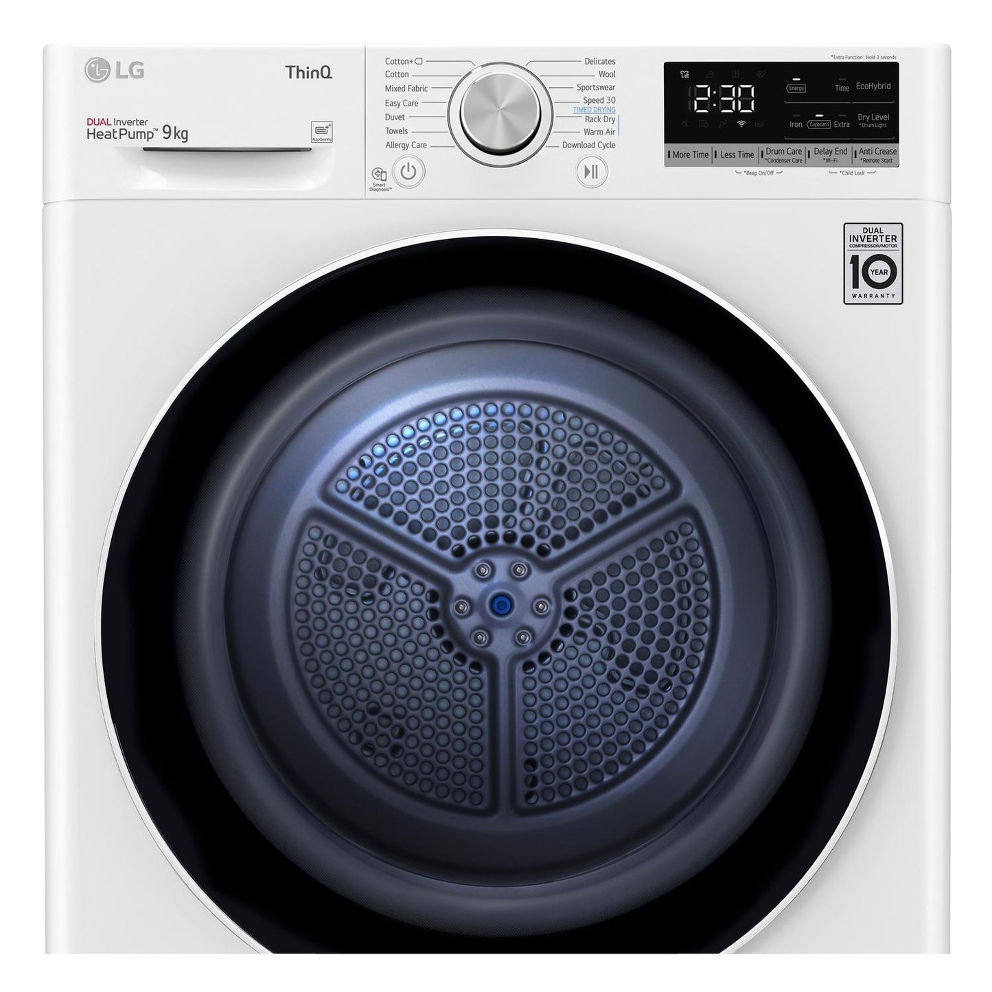 LG FDV709W 9kg Heat Pump Tumble Dryer - White