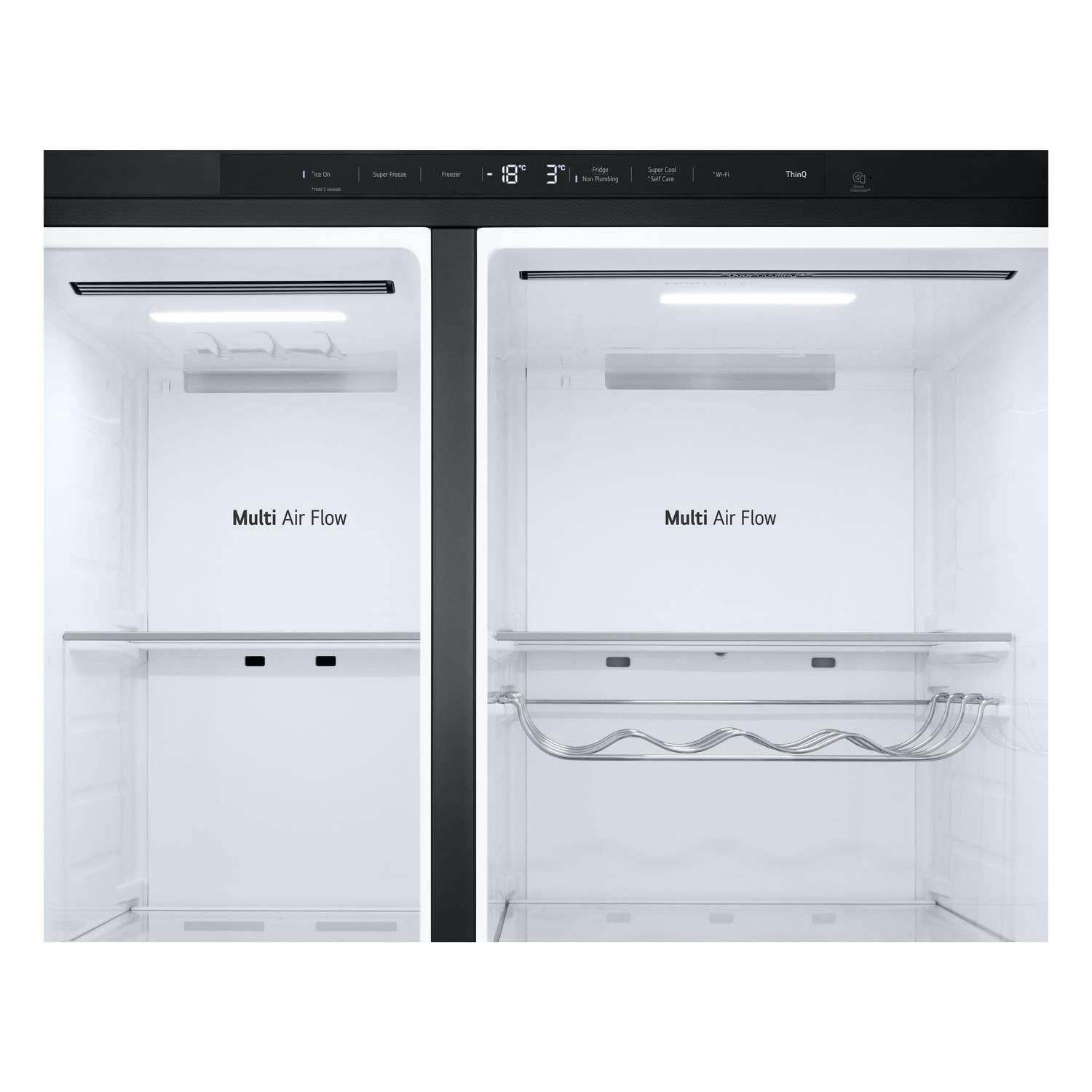 LG GSLE81EPBD 91.3cm Total No Frost American Fridge Freezer - Essence Matte Black