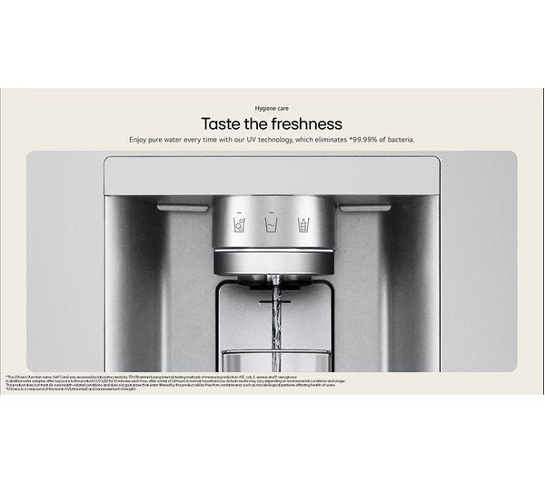 LG GSXE91BSAD Side By Side 91.3cm Non Plumbed - Fridge Freezer - Brushed Steel