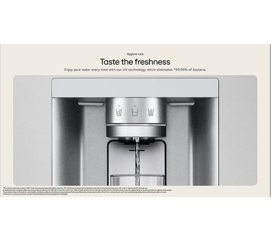 LG GSXE91BSAD Side By Side 91.3cm Non Plumbed - Fridge Freezer - Brushed Steel