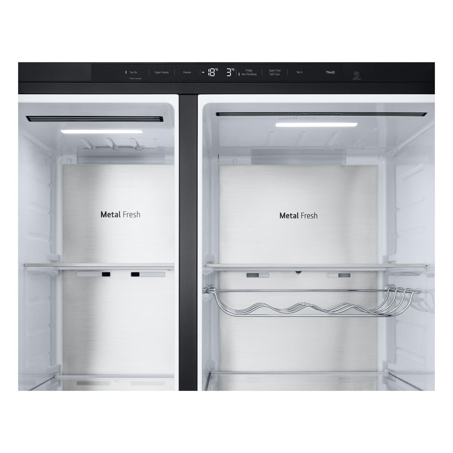 LG GSXE91EVAD 91.3cm Frost Free American Fridge Freezer - Essence Black Steel