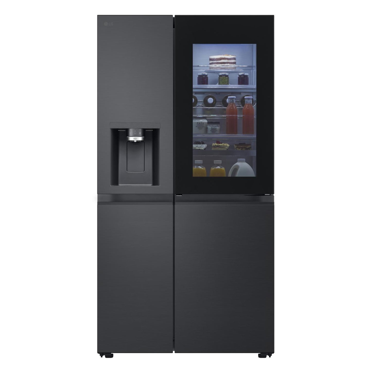 LG GSXE91EVAD 91.3cm Frost Free American Fridge Freezer - Essence Black Steel
