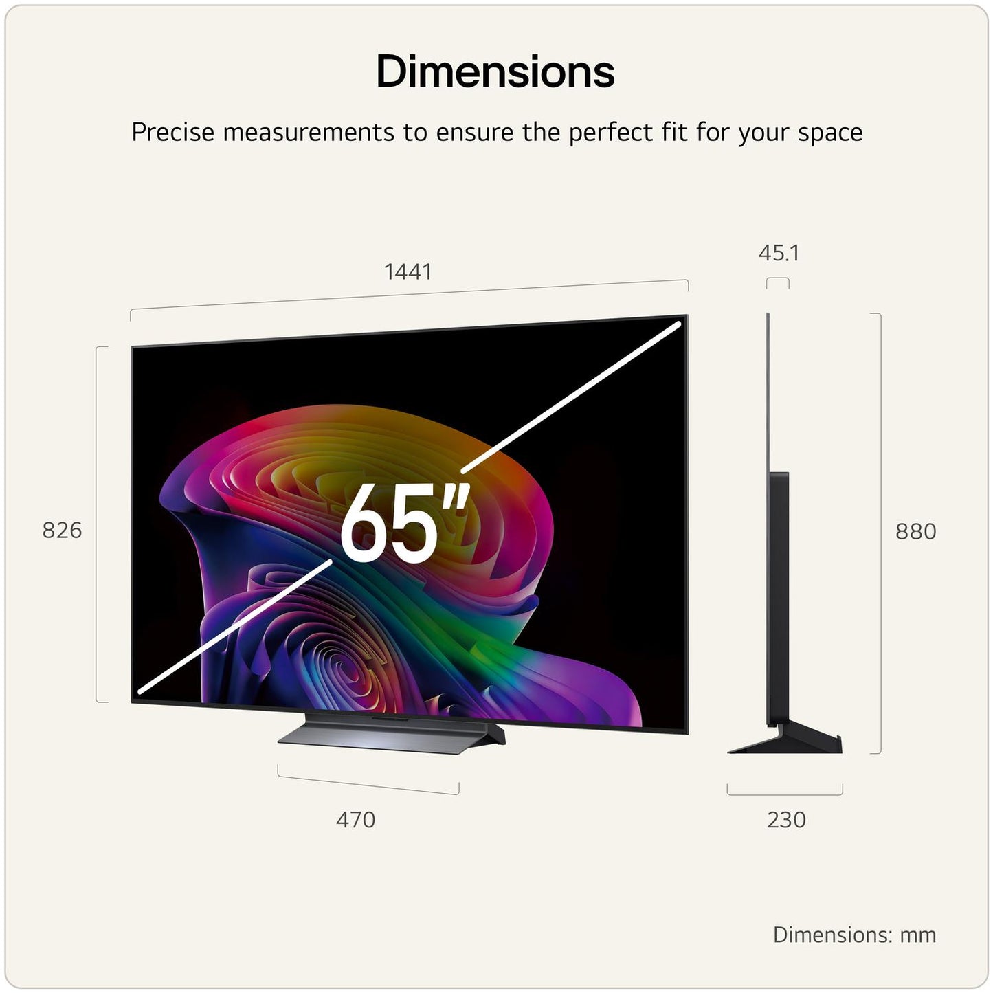 LG OLED65C66LB.AEK 65" 4K OLED evo AI Smart TV