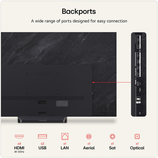 LG OLED65C66LB.AEK 65" 4K OLED evo AI Smart TV
