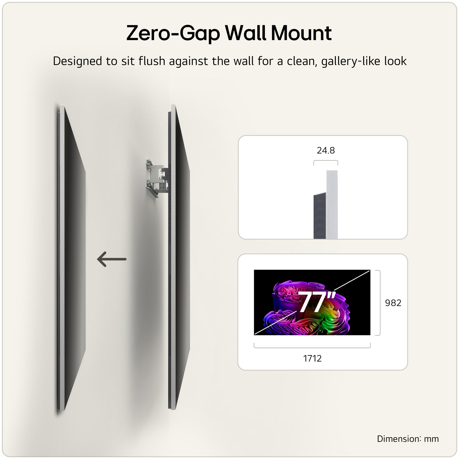 LG OLED77G64LW.AEK 77" 4K OLED 4K Smart TV - Wall mount version