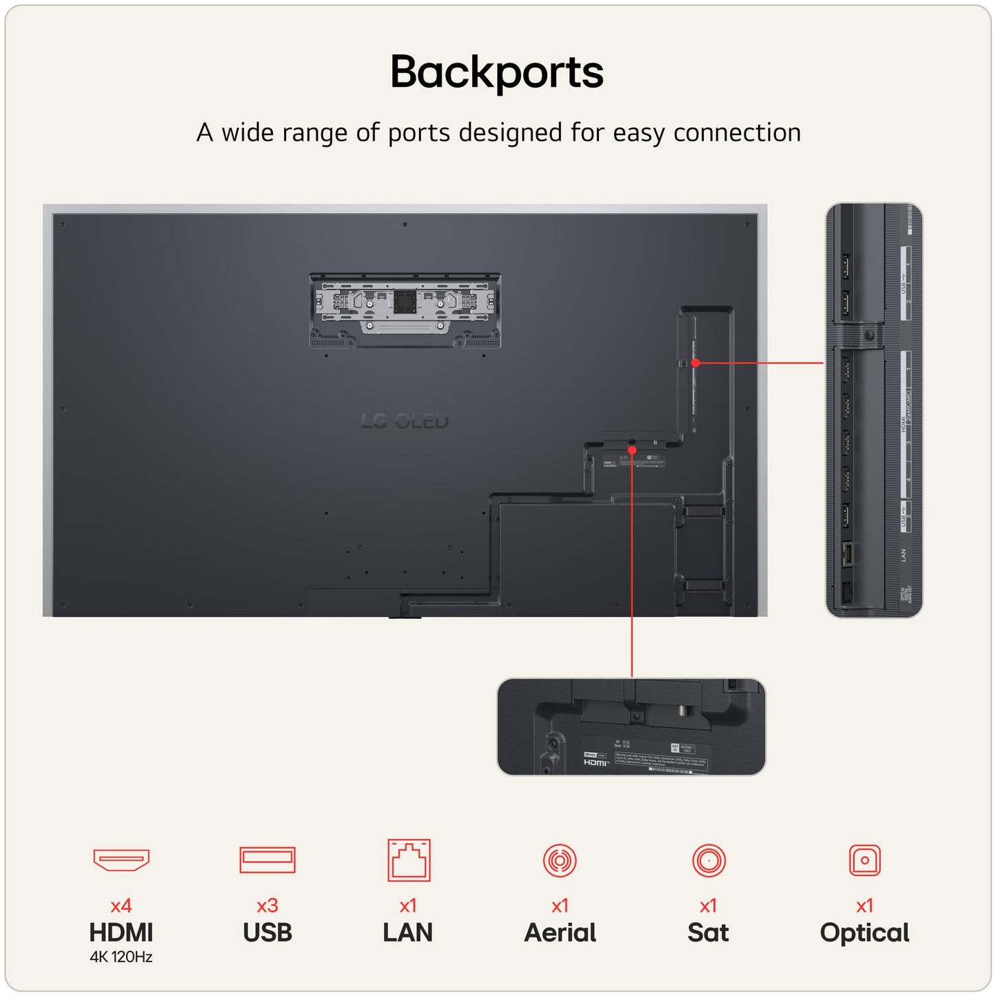 LG OLED83G64LW.AEK 83" 4K OLED evo AI Wall mount version Smart TV