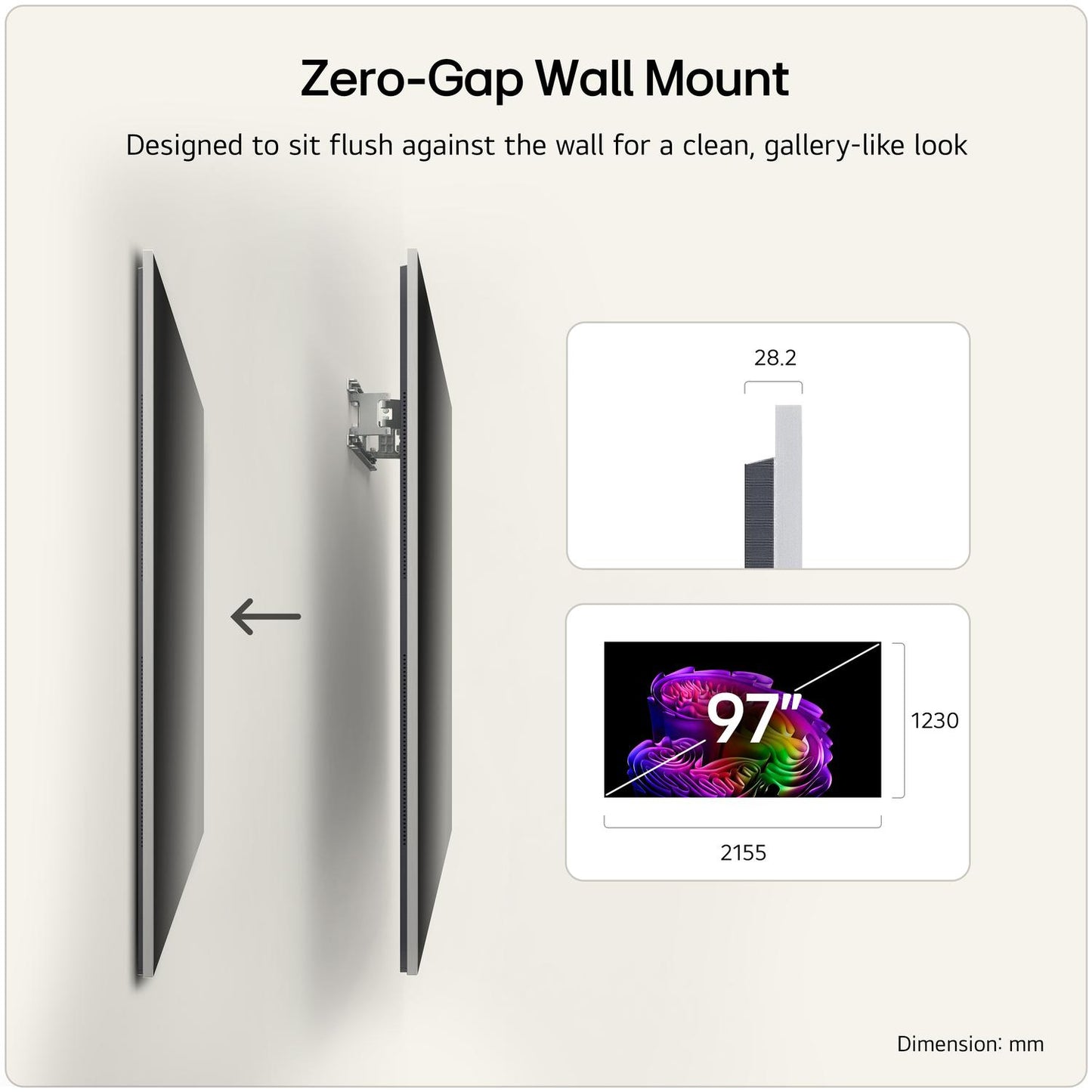 LG OLED97G64LW.AEK 97" 4K OLED evo AI Wall mount version Smart TV