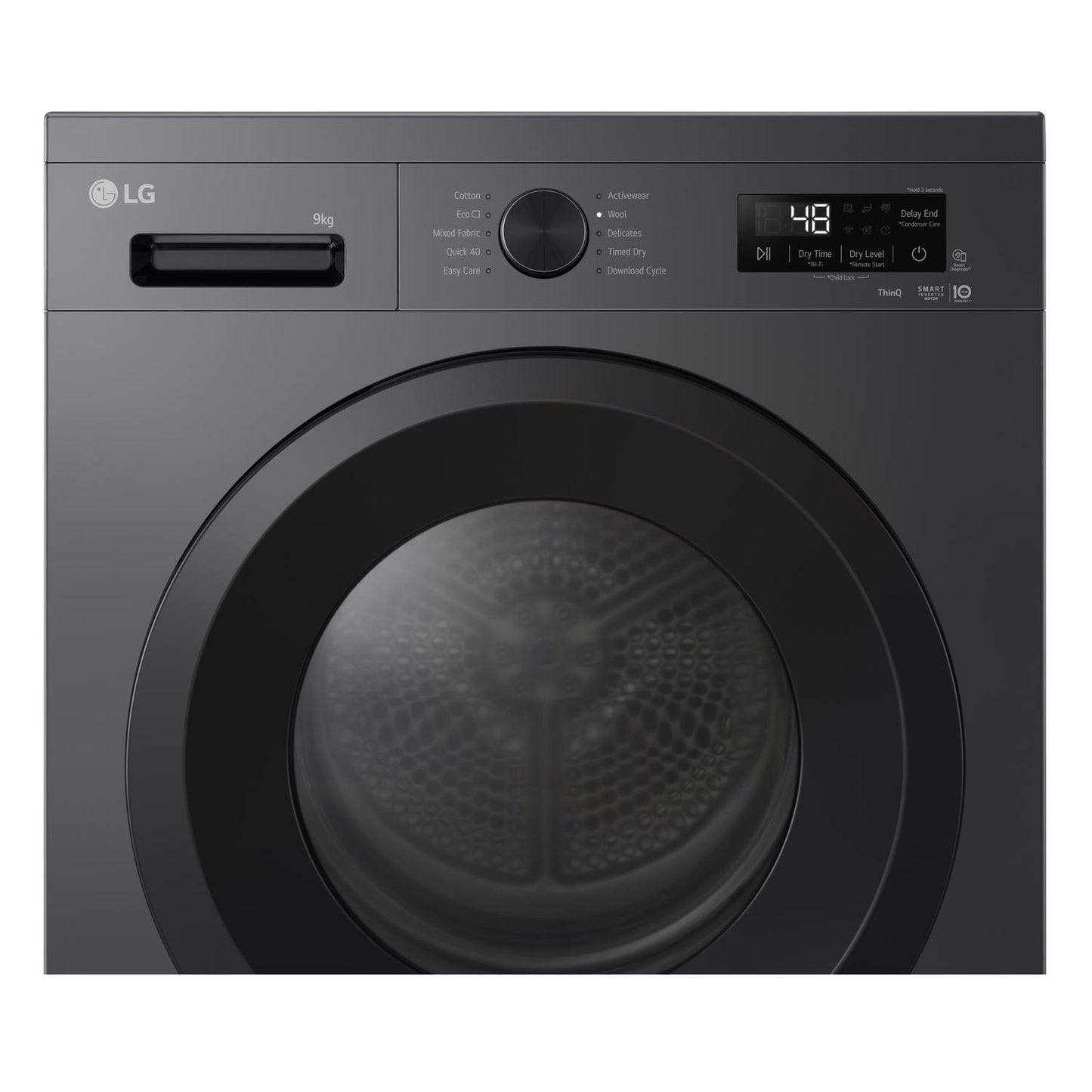 LG RHX1009NWK 9kg Heat Pump Tumble Dryer - Grey
