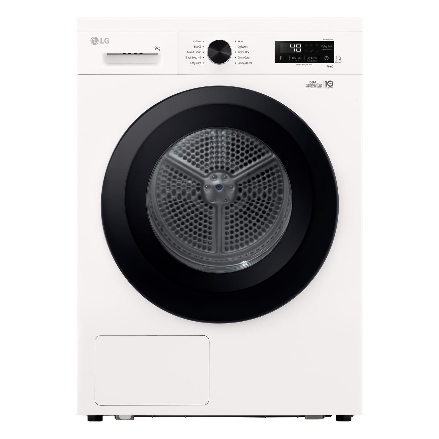 LG RHX1009NWK 9kg Heat Pump Tumble Dryer - White