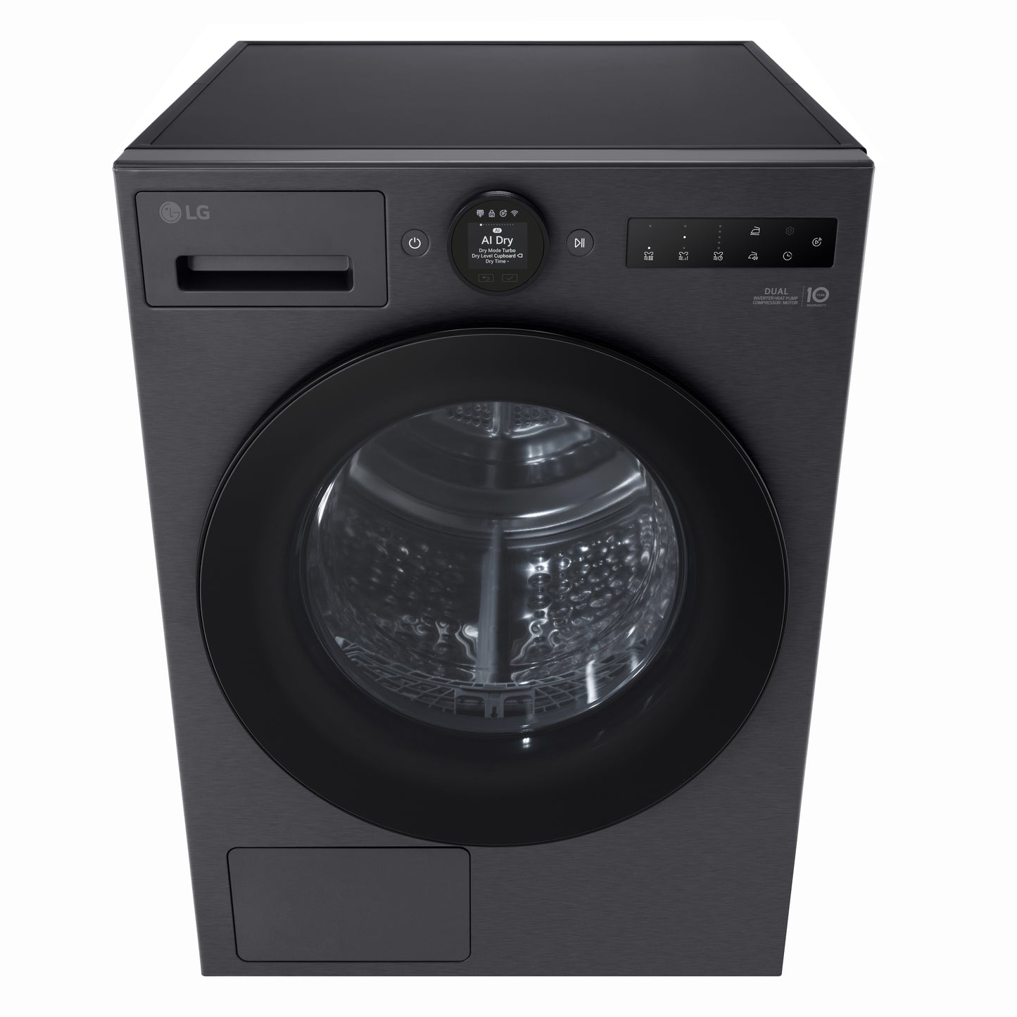 LG RHX7010TBB 10kg Heat Pump Tumble Dryer - Black