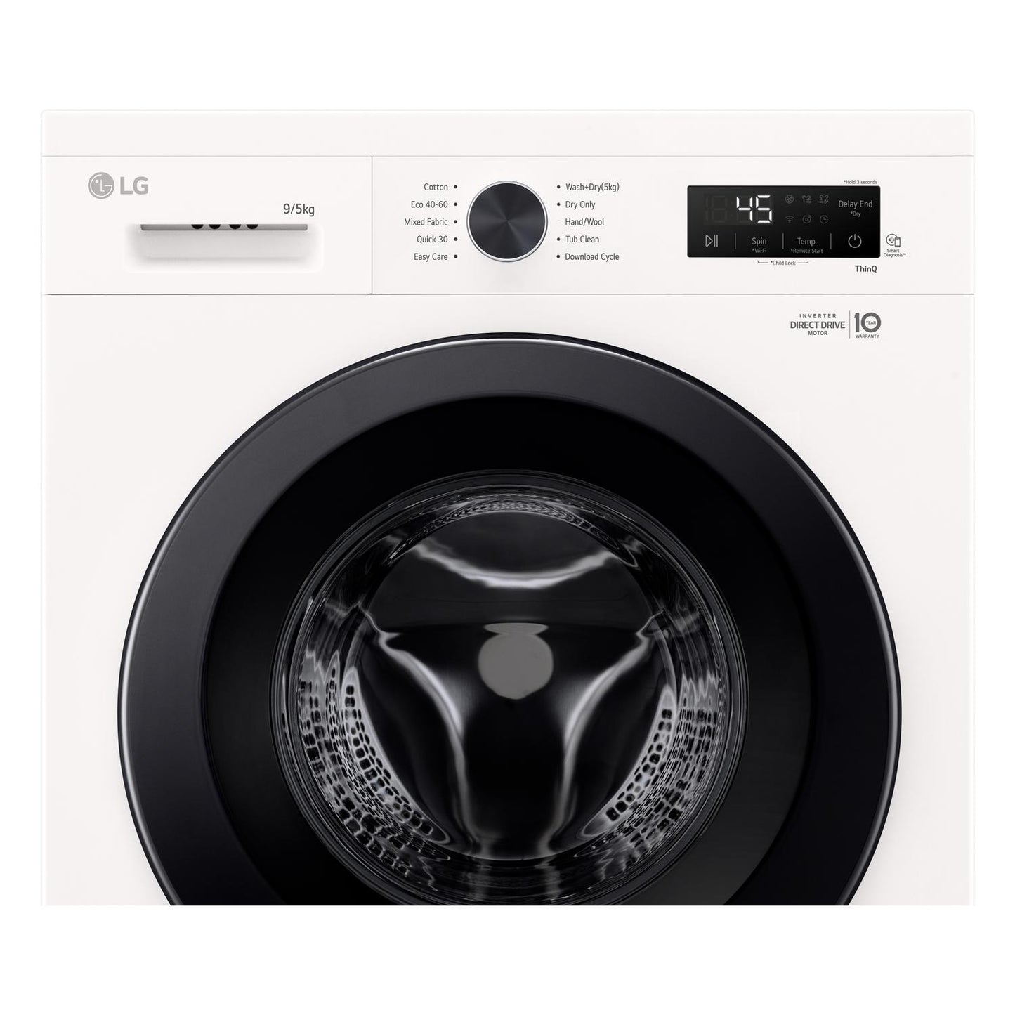 LG W4X1095NWK 9kg/5kg 1400 Spin Washer Dryer - White