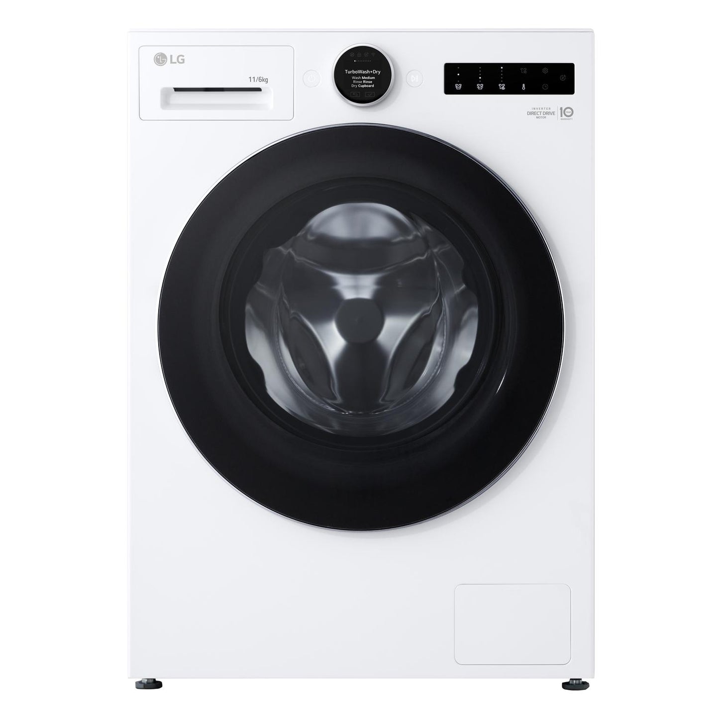 LG Series 10 AI Direct Drive WHX9016TLC - 11 kg Heat Pump Washer Dryer - White
