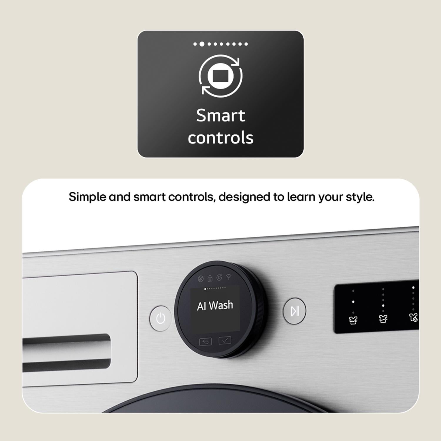 LG Series 10 AI Direct Drive WHX9516TBC - 11 kg Autodose Heat Pump Washer Dryer - Black