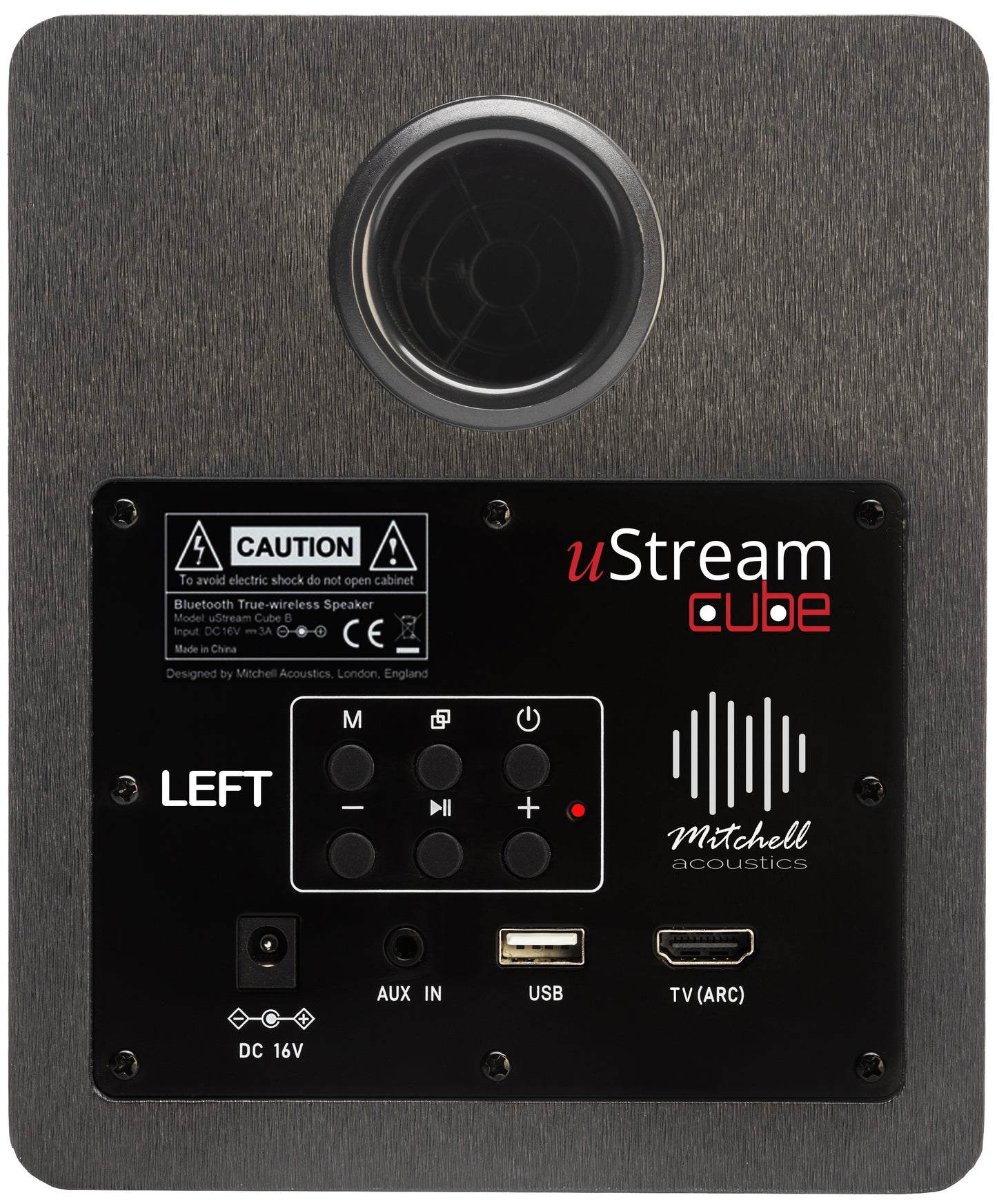 Mitchell Acoustics Ustream Cube Active stereo wireless Speakers - Black