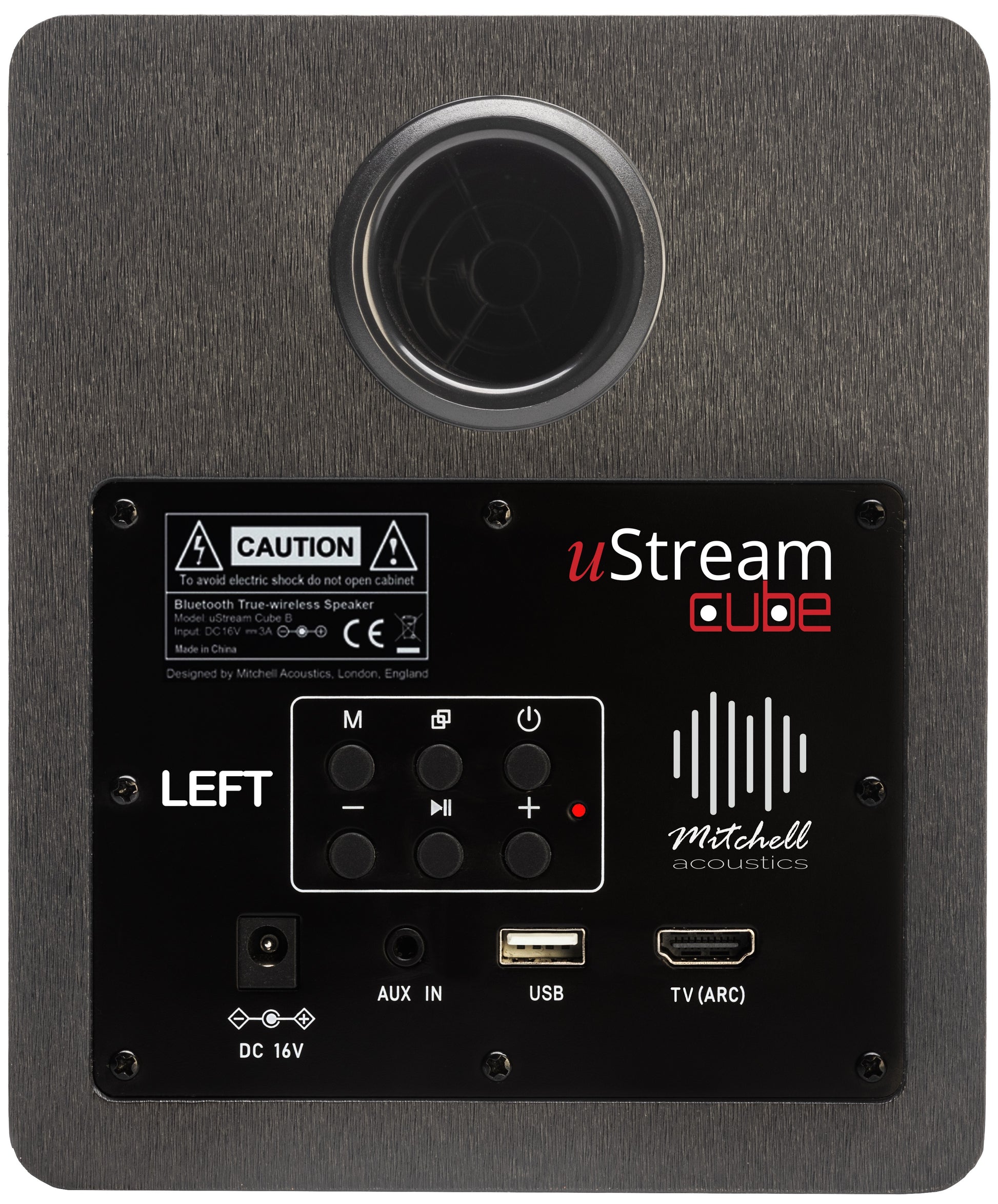 Mitchell Acoustics Ustream Cube Active stereo wireless Speakers - Black
