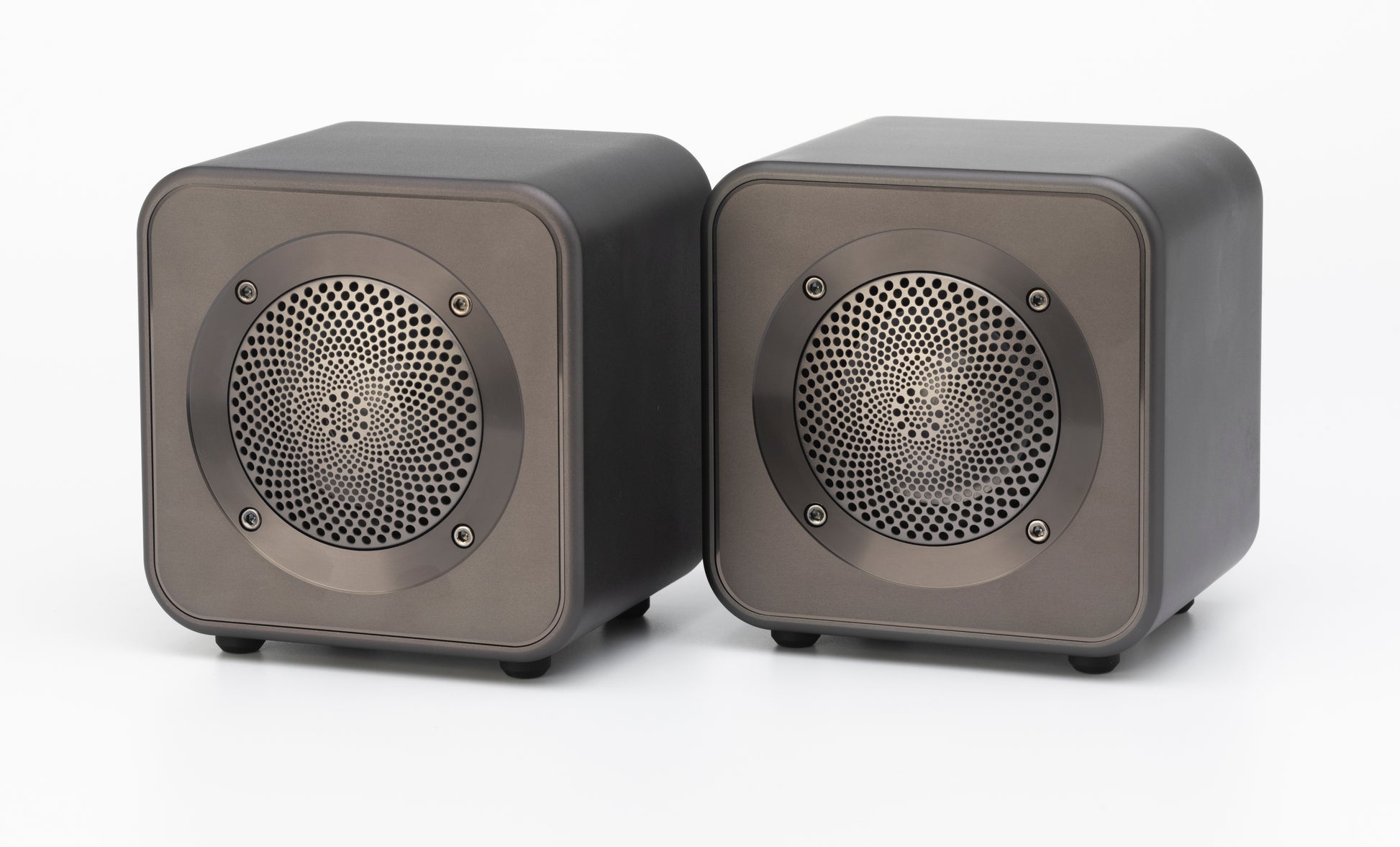 Mitchell Acoustics UStream Go Pair Portable active stereo wireless Speakers - Gun Metal Grey