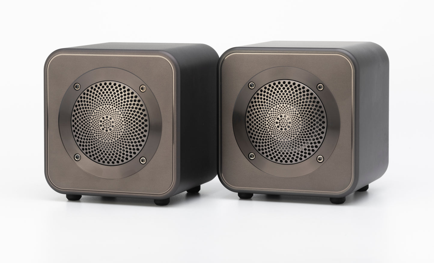 Mitchell Acoustics UStream Go Pair Portable active stereo wireless Speakers - Gun Metal Grey