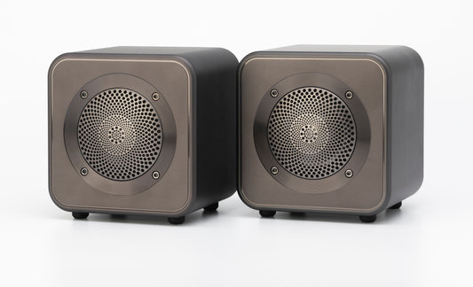 Mitchell Acoustics UStream Go Pair Portable active stereo wireless Speakers - Gun Metal Grey
