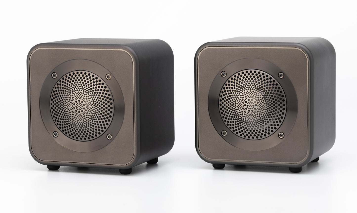Mitchell Acoustics UStream Go Pair Portable active stereo wireless Speakers - Gun Metal Grey