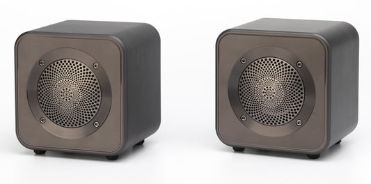 Mitchell Acoustics UStream Go Pair Portable active stereo wireless Speakers - Gun Metal Grey