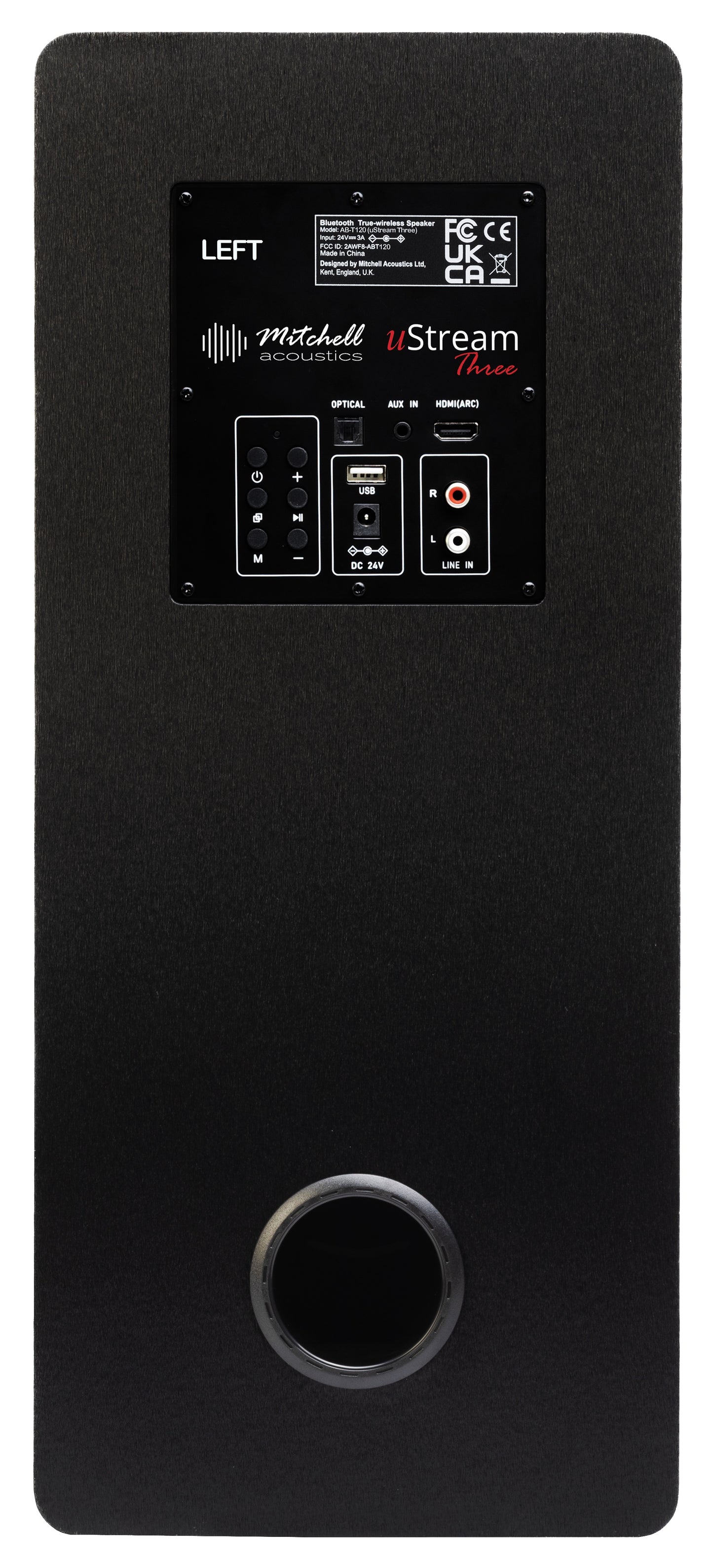 Mitchell Acoustics UStream Three Active stereo wireless Speakers - Black