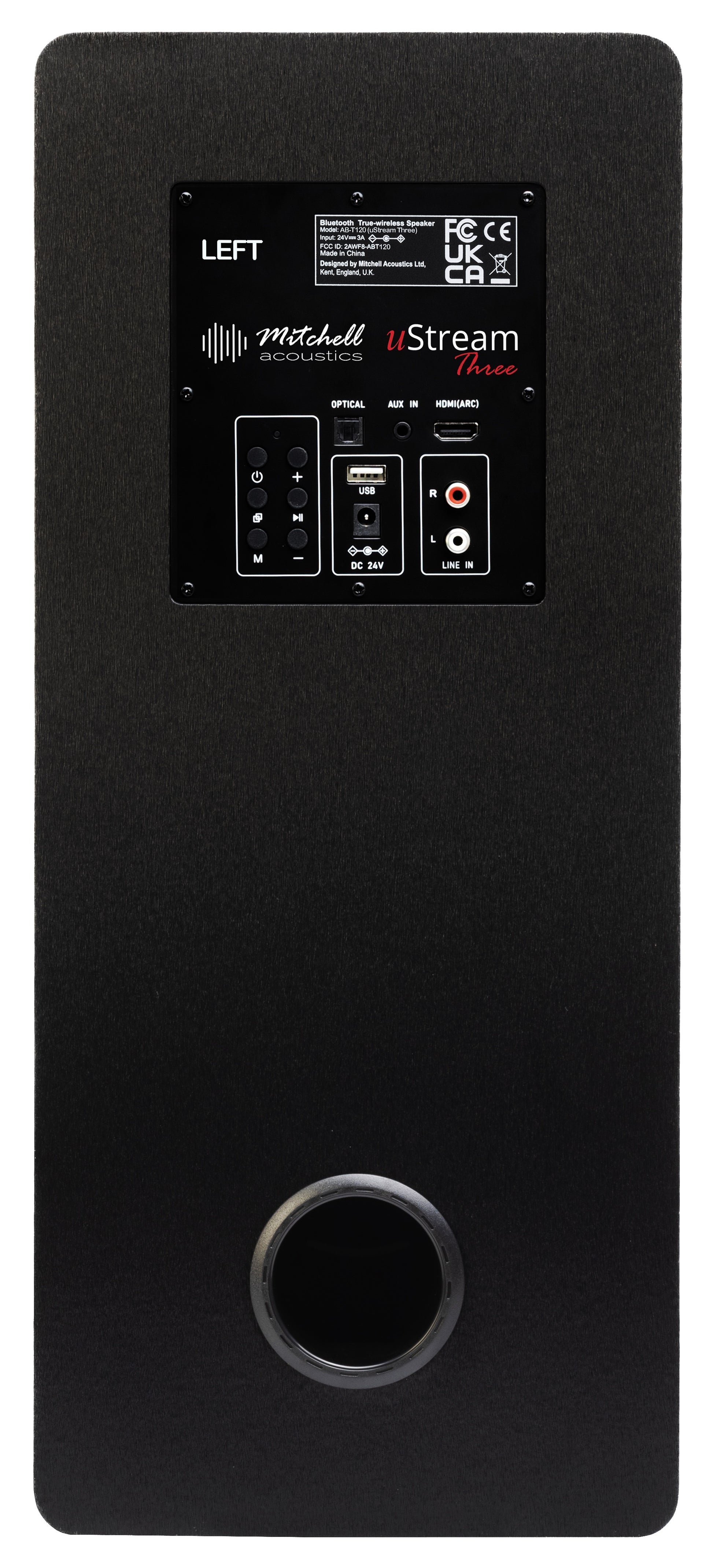 Mitchell Acoustics UStream Three Active stereo wireless Speakers - Black